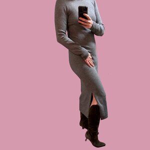 French Connection Sweater Dress in Grey Size L